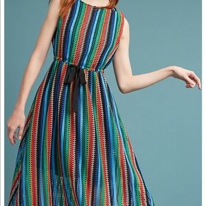 Anthropologie crochet rainbow dress size 4